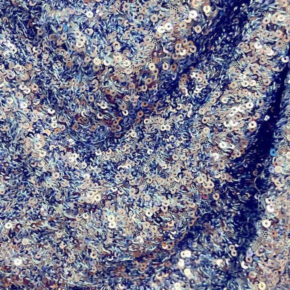 Tadashi Shoji Blue sequin cutout mini dress in size medium. Worn once. - Picture 5 of 7